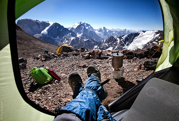 morning views from a tent