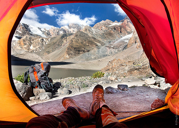 morning views from a tent