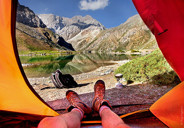 morning views from a tent