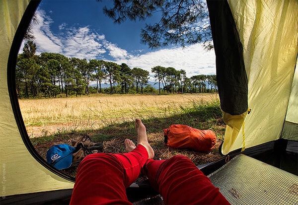 morning views from a tent