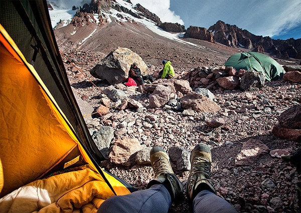 morning views from a tent