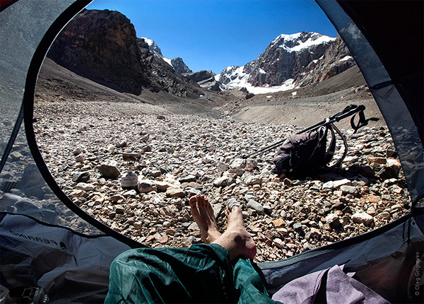 morning views from a tent