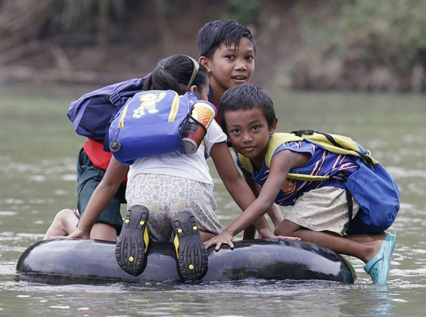 Children Around The World Trying To Get To School