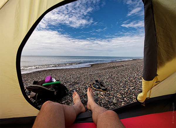 morning views from a tent