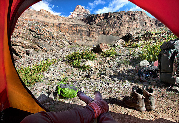 morning views from a tent