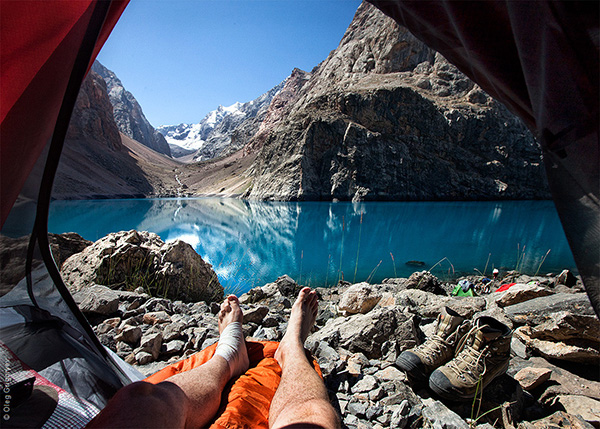 morning views from a tent