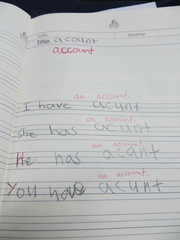 funny children spelling mistakes