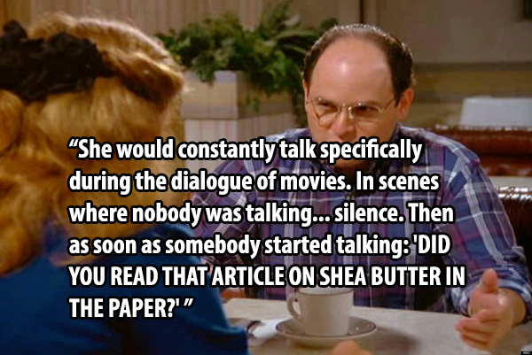 real life George Costanza break ups