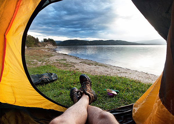 morning views from a tent