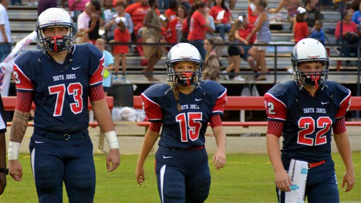 homecoming queen plays football