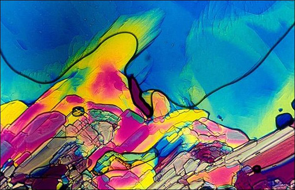 alcoholic drinks under microscope