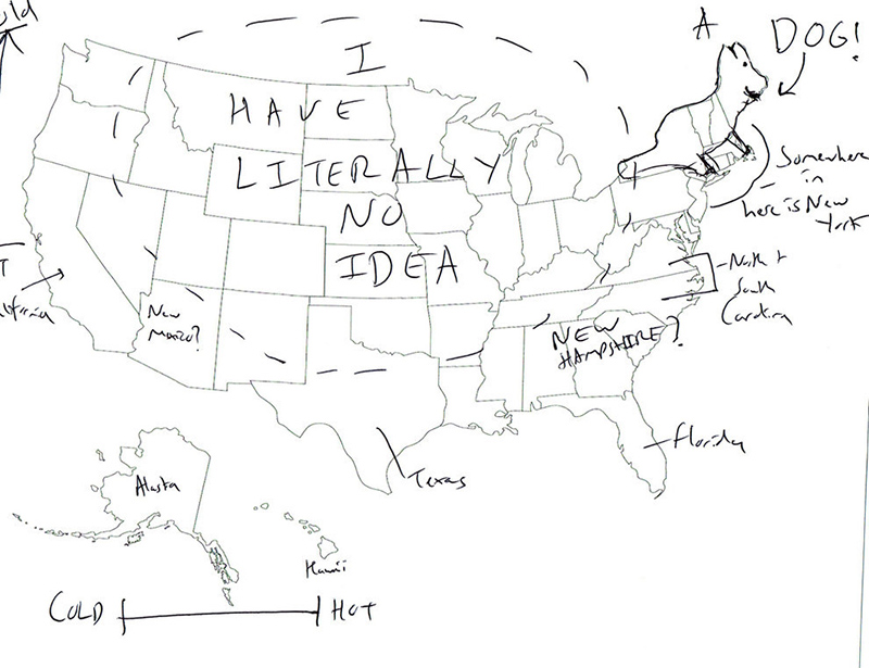 british people naming US states