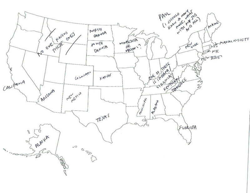 People In London Tried To Label The 50 Us States On A Map These Are The Hilarious Results