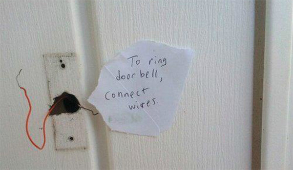 funny doorbell signs from moms