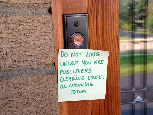 funny doorbell signs from moms