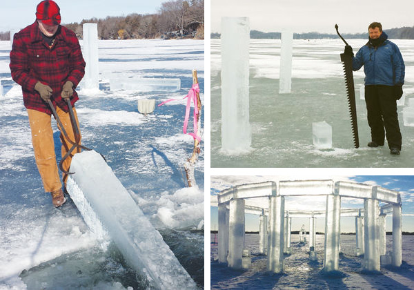 icehenge frozen on lake