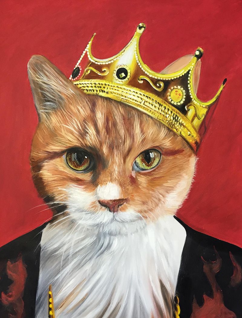 Нарисовать королевскую кошку