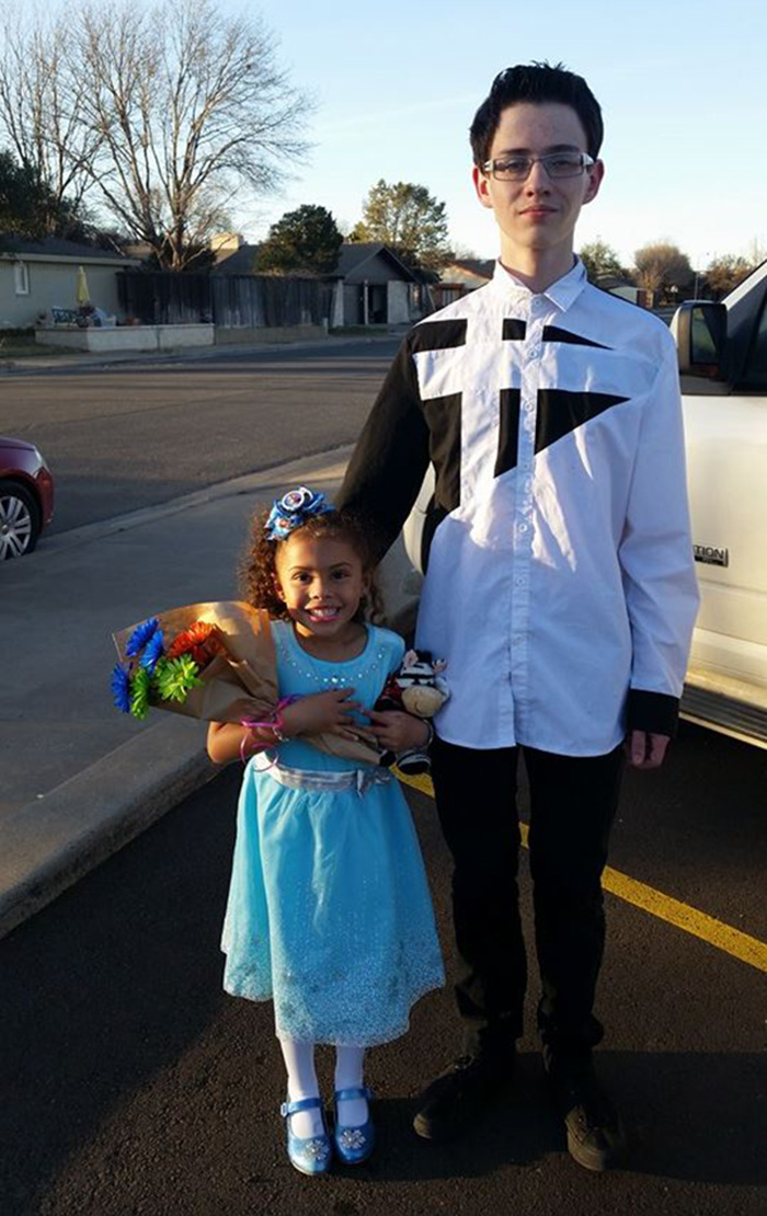 brothers take sisters to father daughter dance