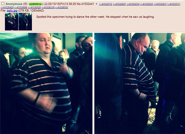 fat man dancing shamed in public