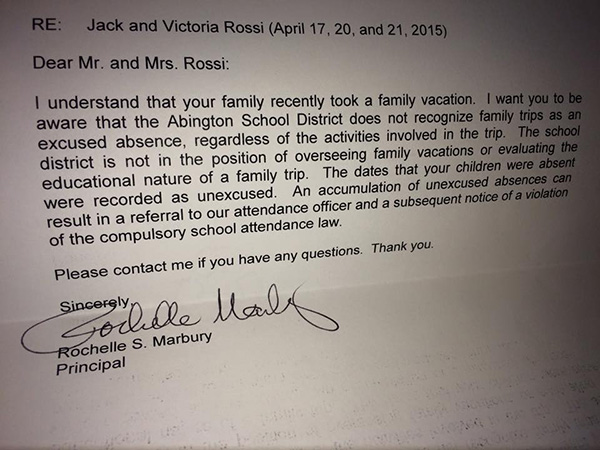 dads response to school absence