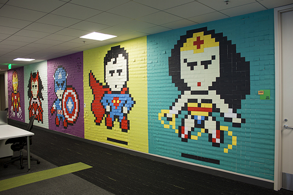 office superhero post its