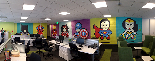 office superhero post its