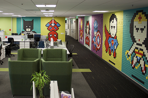 office superhero post its