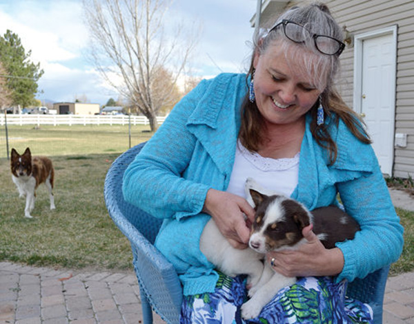 woman saves shot dog pregnant