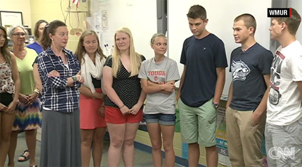 seniors donate class money to principal with cancer