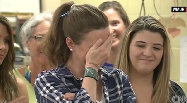 seniors donate class money to principal with cancer