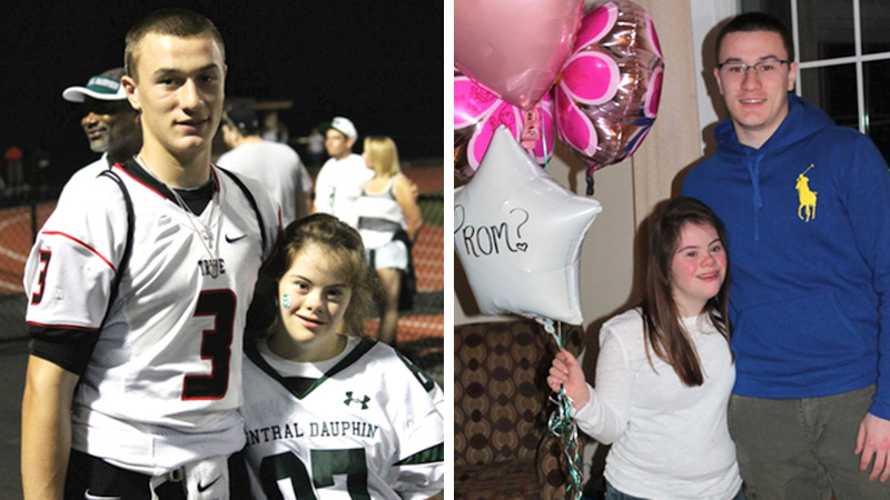 high school qb takes girl with down syndrome to prom 7 years later