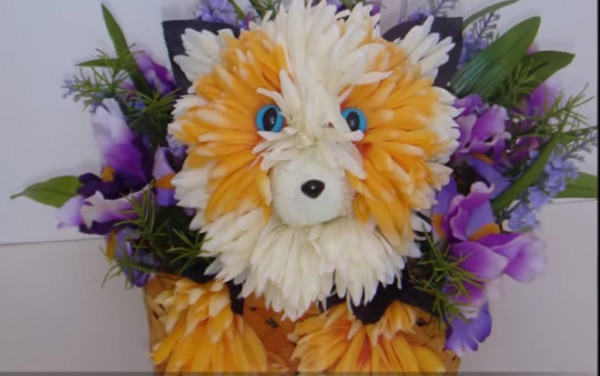 dog flower arrangements