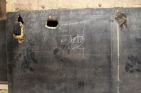 100 year old chalkboard lessons discovered in OK school