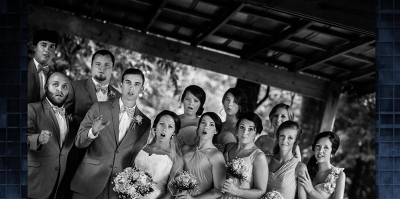 photographer fell wedding party