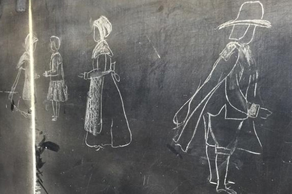 100 year old chalkboard lessons discovered in OK school