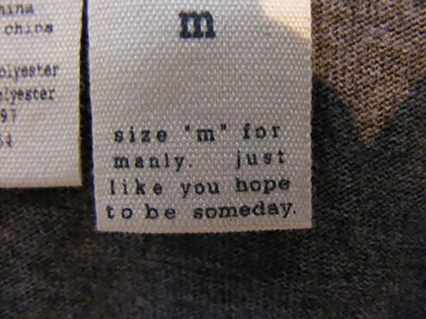 funny clothing tags