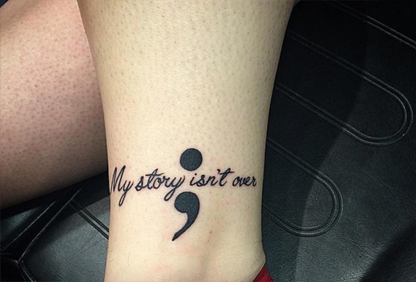 semi colon tattoo