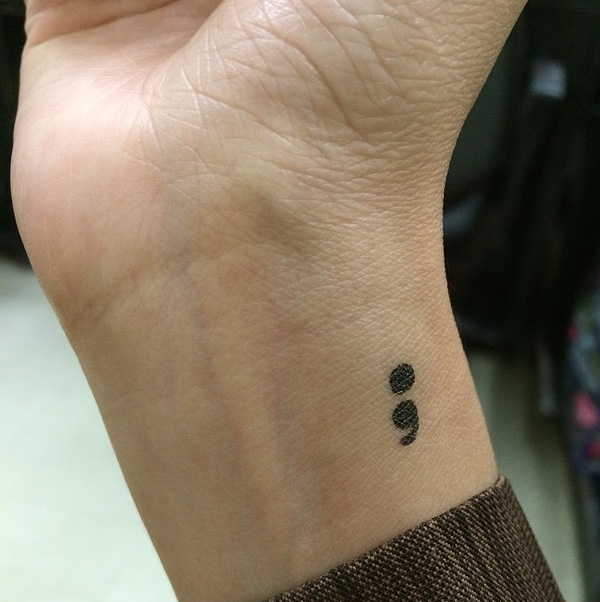 semi colon tattoo