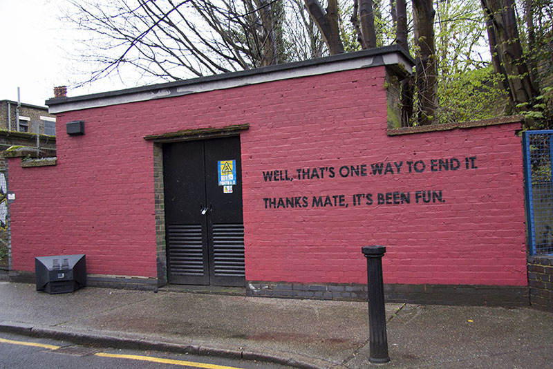 red graffiti building funny pictures