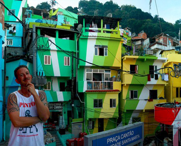 mexican village painted bright colors