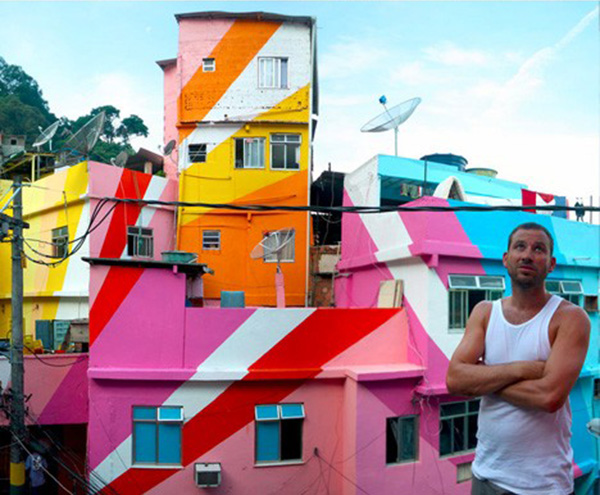 mexican village painted bright colors