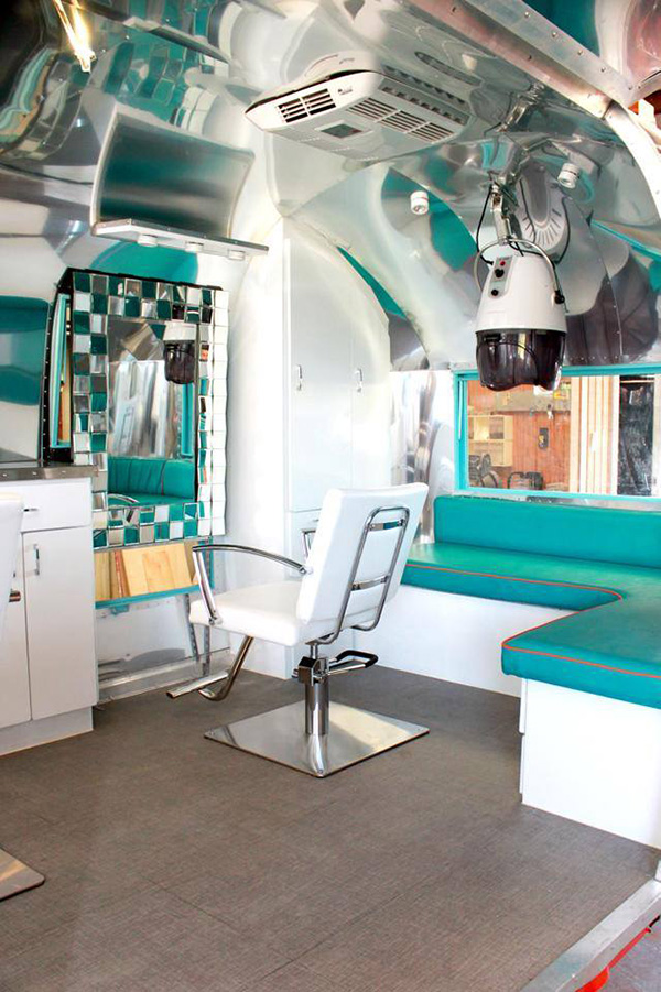 old camper turned into mobile salon