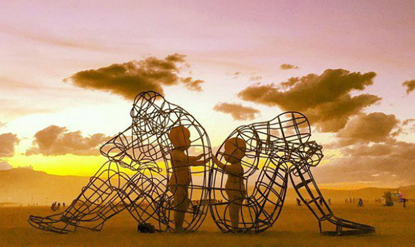 powerful sculpture at burning man