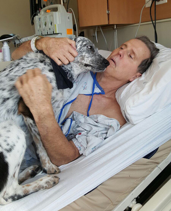 This hospital allowed his best friend to visit him