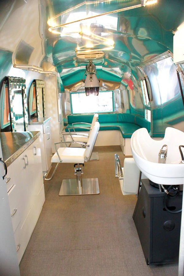 old camper turned into mobile salon