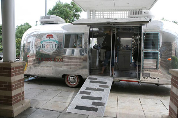 old camper turned into mobile salon