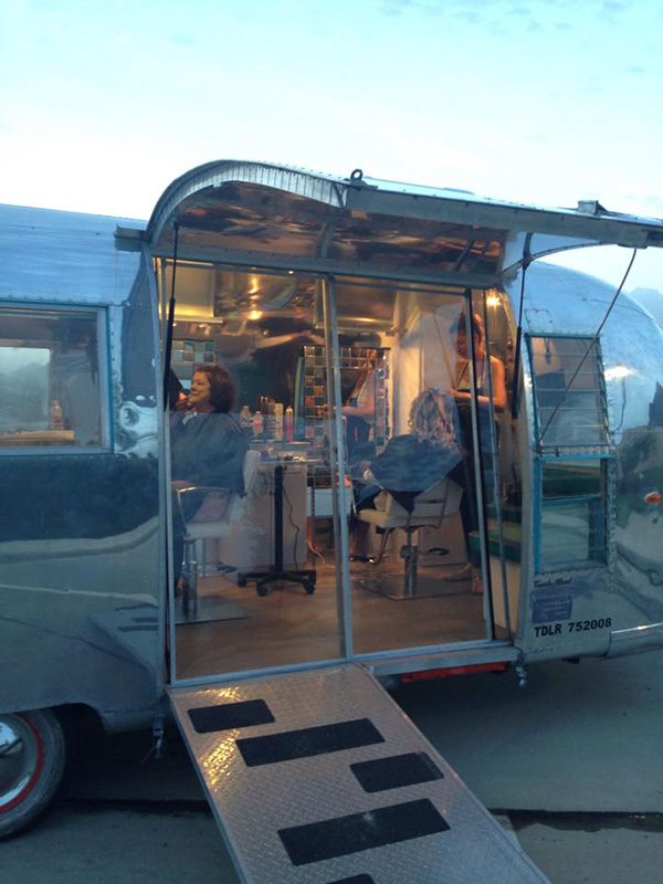 old camper turned into mobile salon