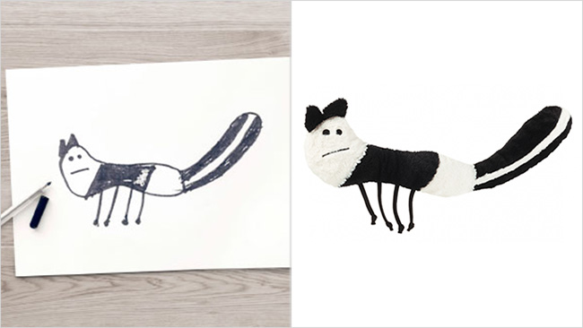 IKEA childrens drawings into toys