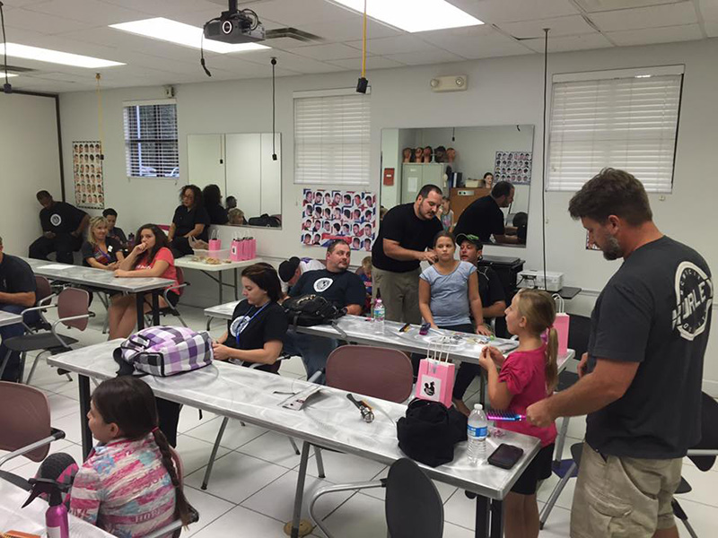 dads and daughters hair class