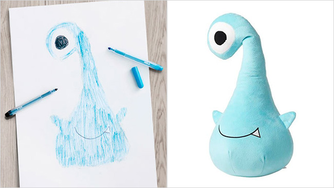 IKEA childrens drawings into toys